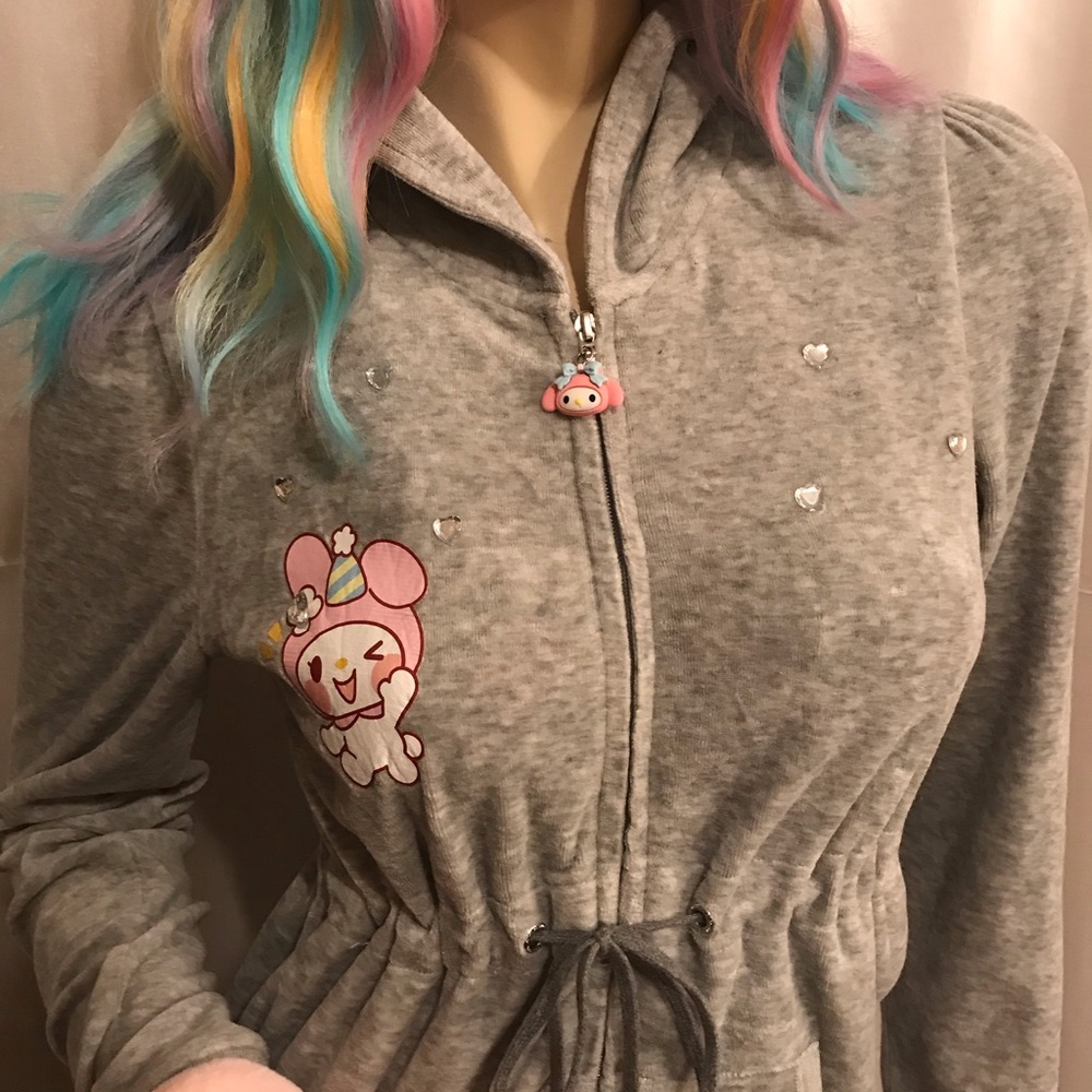 Adorable vintage y2k puff sleeve tracksuit with my melody and crystals💖 - Picture 13 of 16